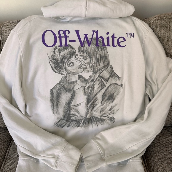 RARE Off-White “Pencil Kiss” graphic hoodie by Virgil Abloh